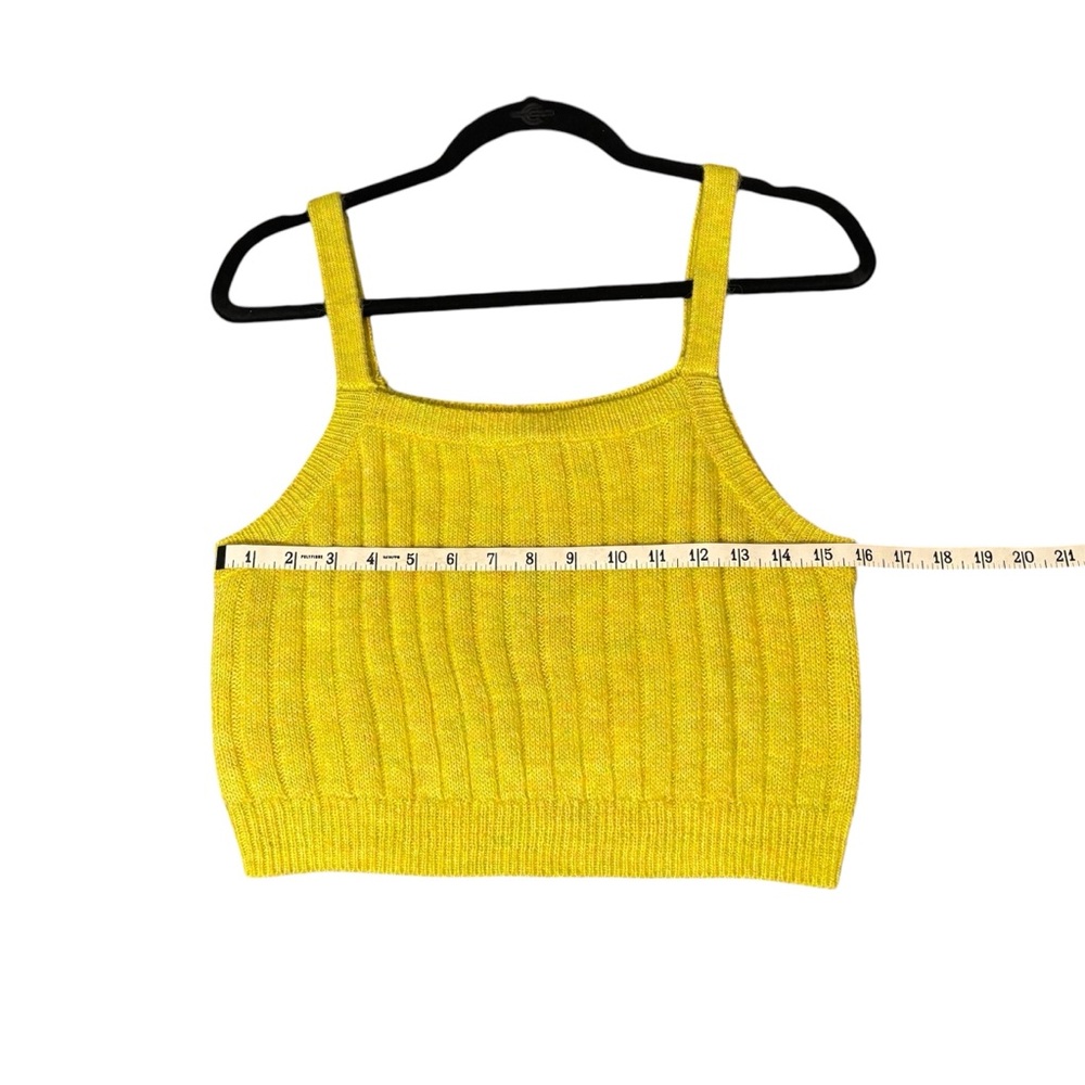 Yellow Green Wild Fable Ribbed Knit Tank Top - Picture 6 of 7